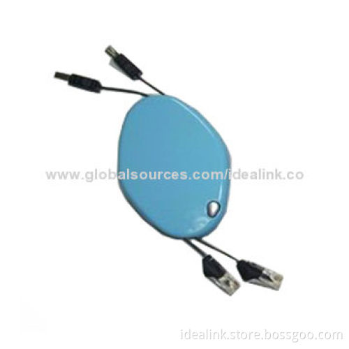Cat6 Flexible Patch Cord/RJ45 Connector Flat Network Cable, Conductor of Bare Copper